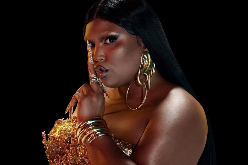 Lizzo hair makeup photos instagram butterfly clips eyeshadows bleached eyebrows