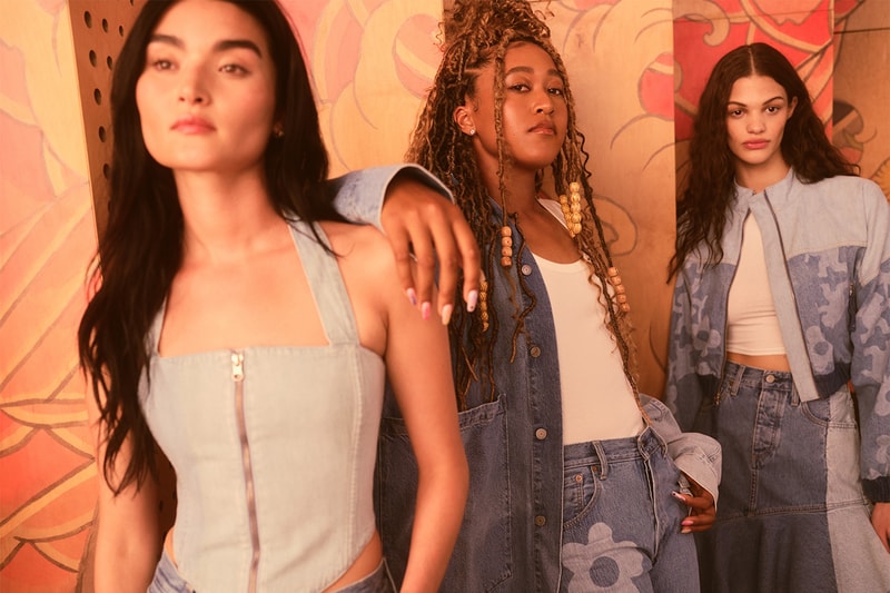 levi's naomi osaka denim spring/summer 2022 skirts jackets dresses