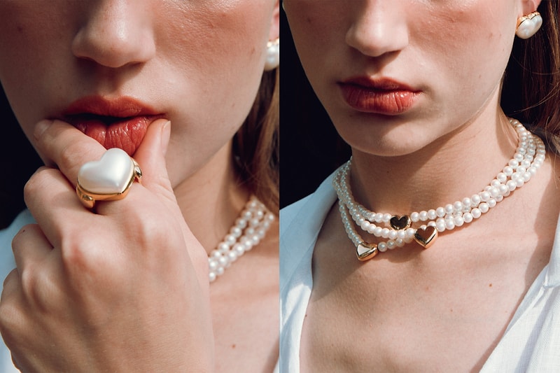 NUMBERING pre-spring 2023 mother of pearl gold-plated rings necklaces earrings bracelets jewelry accessories 