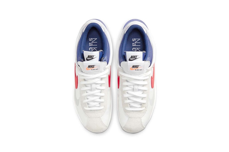 sacai nike cortez 4.0 dq0581-100 white university red price release info