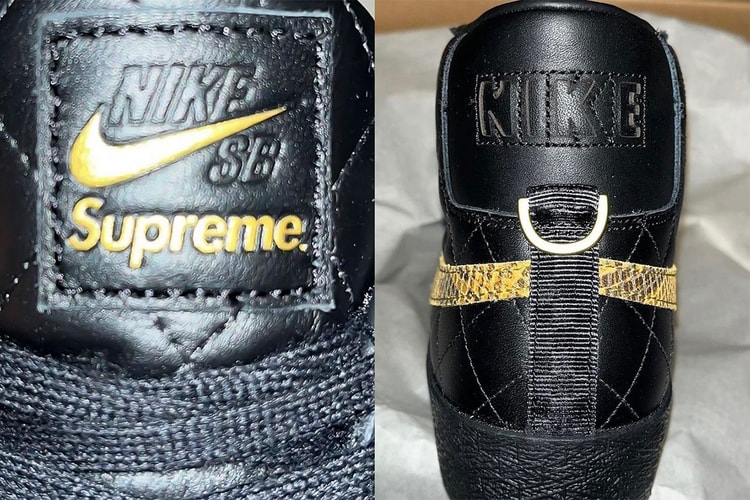Supreme x Nike SB Blazers' Quilted Snakeskin Are Coming Back