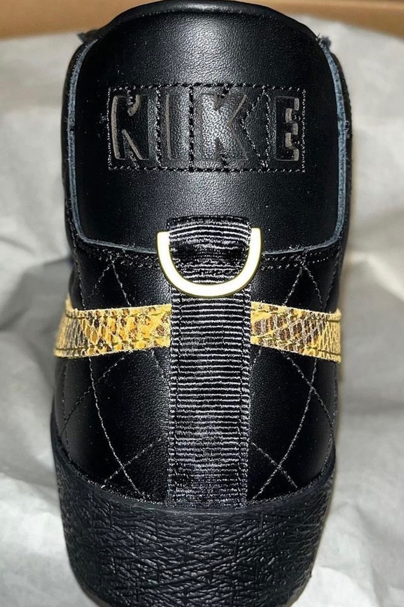 supreme nike sb blazers snakeskin sneakers fall/winter 2022