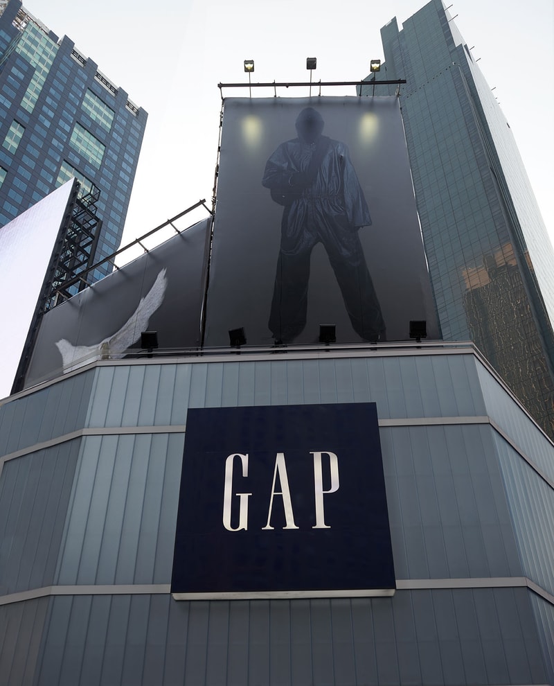 YEEZY GAP Kanye West Times Square Flagship Store NYC Engineered by Balenciaga Photos Info