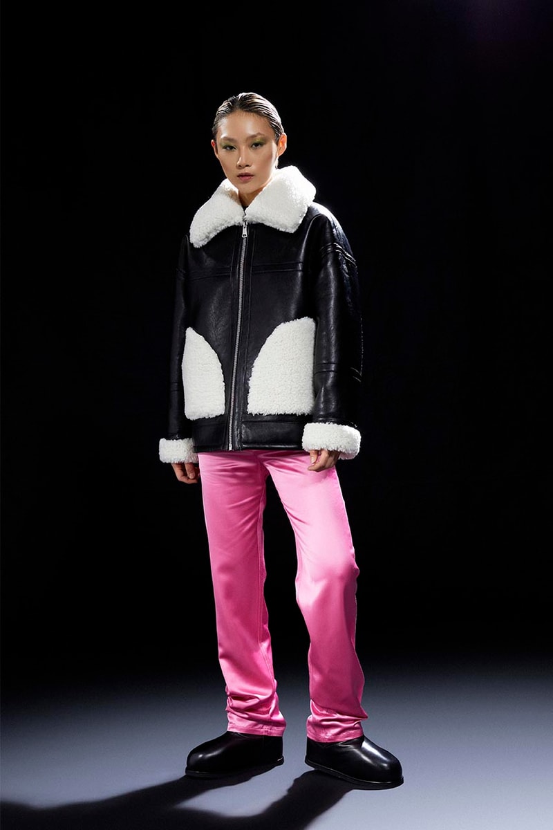 Apparis fall/winter 2022 bold escape faux fur jackets leather bomber jackets plaid overcoats puffer vests 