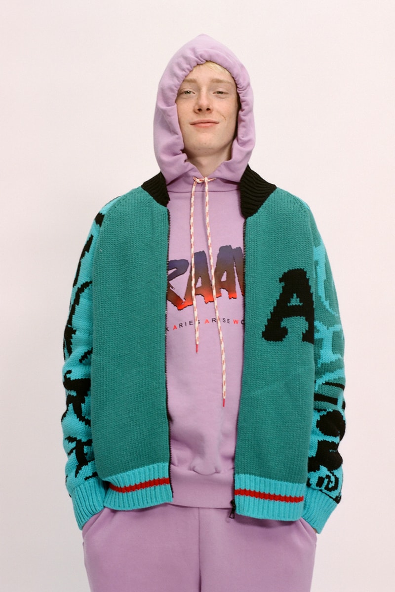 aries fall winter 2022 lookbook denim jackets shirts knitwear