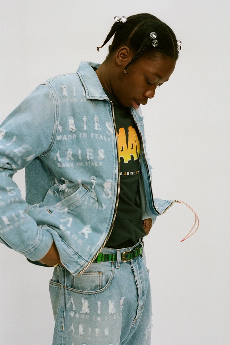 aries fall winter 2022 lookbook denim jackets shirts knitwear