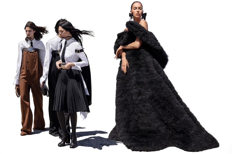 burbery fall winter inez and vinoodh campaign collection trench coats dress leather bodysuits skirts lola bag riccardo tisci