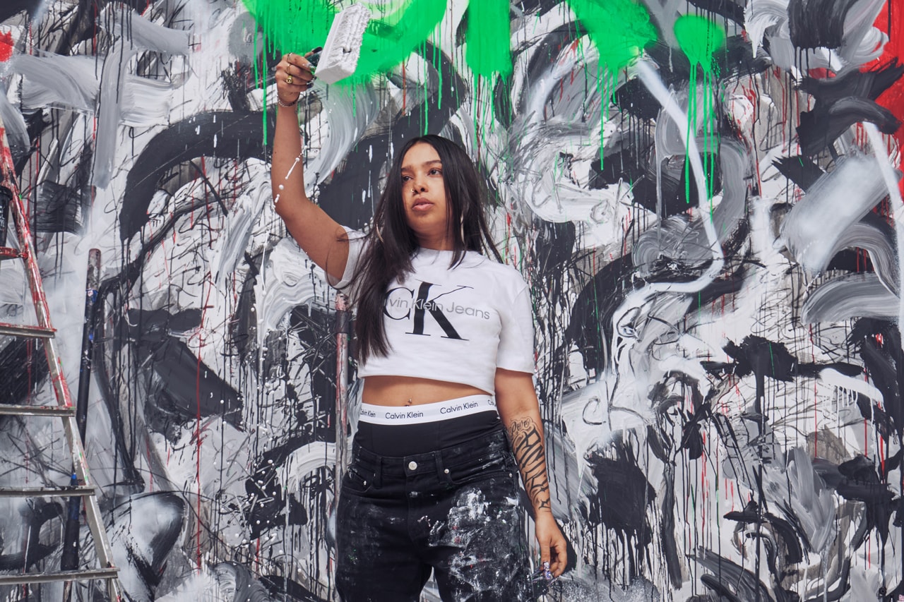 calvin klein ck monogram art design graffiti graphic t-shirt tees maite red alfie nakaash rafaella