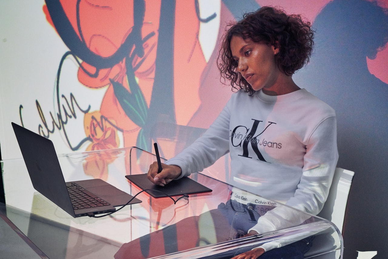 calvin klein ck monogram art design graffiti graphic t-shirt tees maite red alfie nakaash rafaella