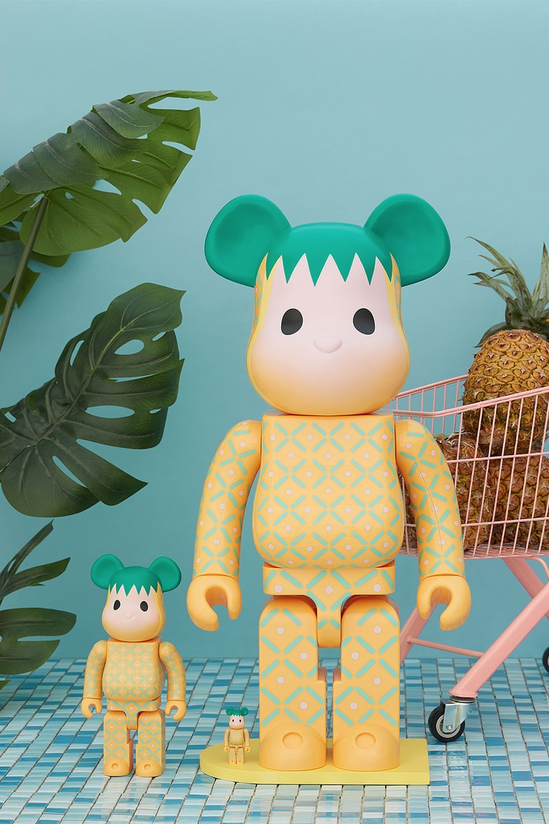 CLOT Medicom Toy Bearkbrick "Pink Pineapple" Summer Fruits Collaboration Release Info
