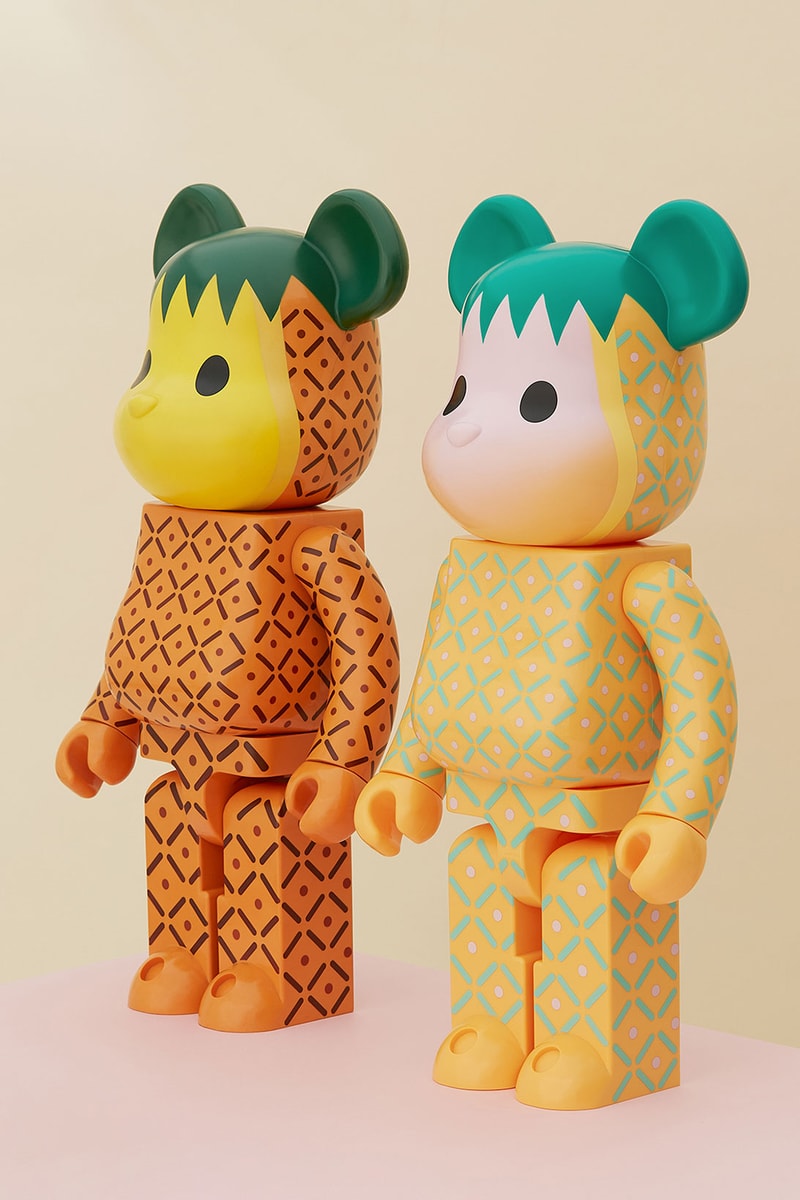 CLOT Medicom Toy Bearkbrick "Pink Pineapple" Summer Fruits Collaboration Release Info
