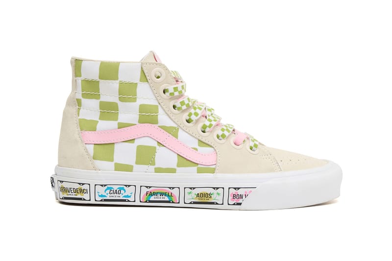 colorful checkered vans high tops