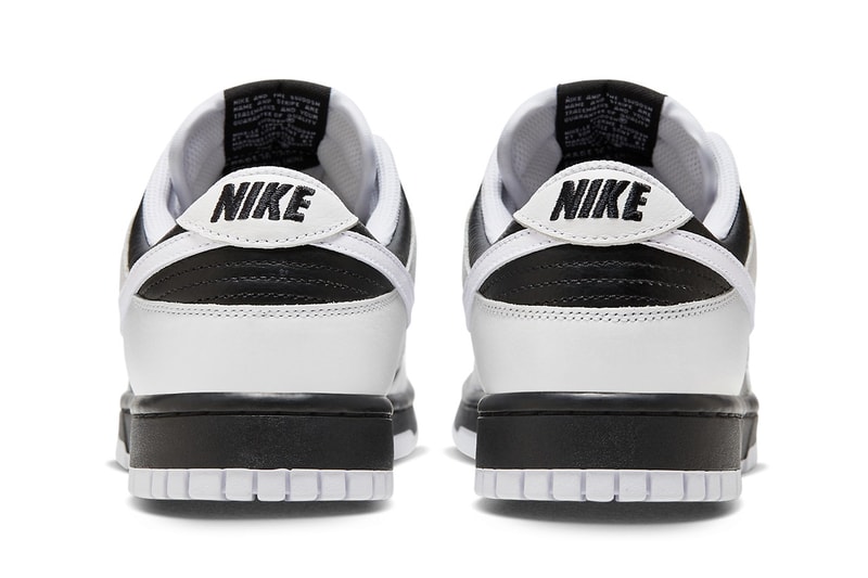 Nike Reverse Panda Dunk Silhouette Black White Low Sneaker