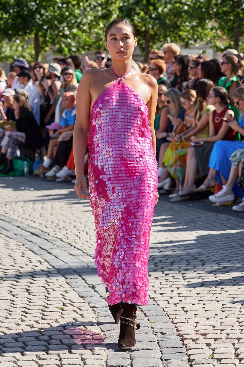 saks potts pink dress Barbara Potts on Saks Potts SS23 Show at CPHFW