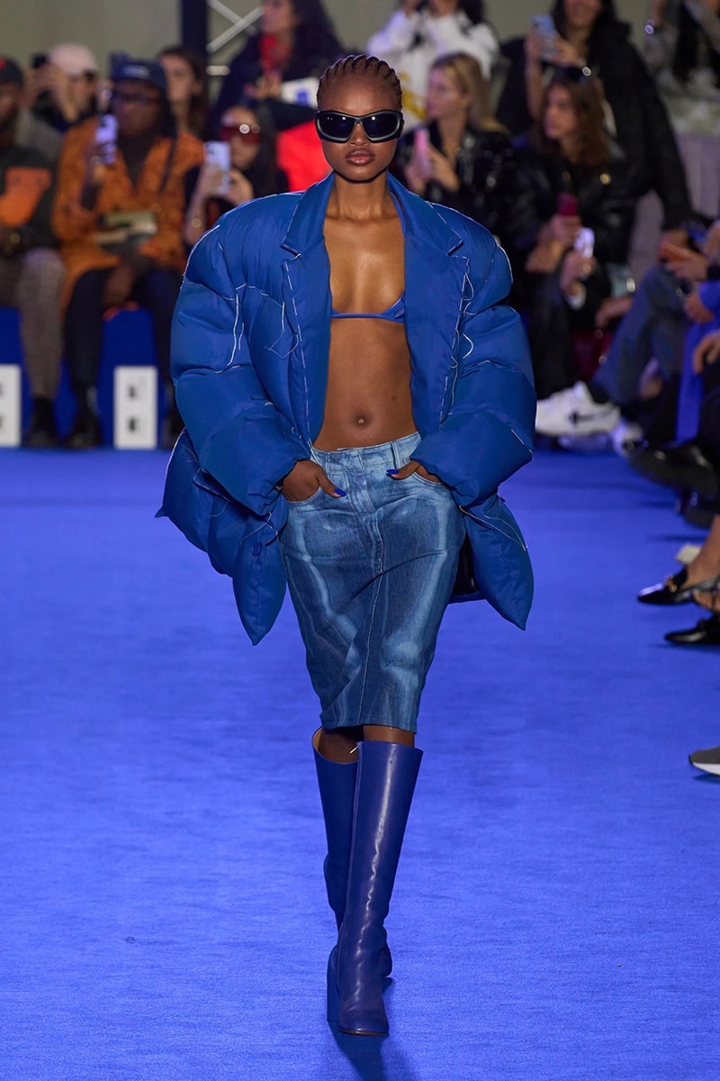 Off-White™'s Spring 2023 Ready-to-Wear collection virgil abloh denim dresses masks suits skirts