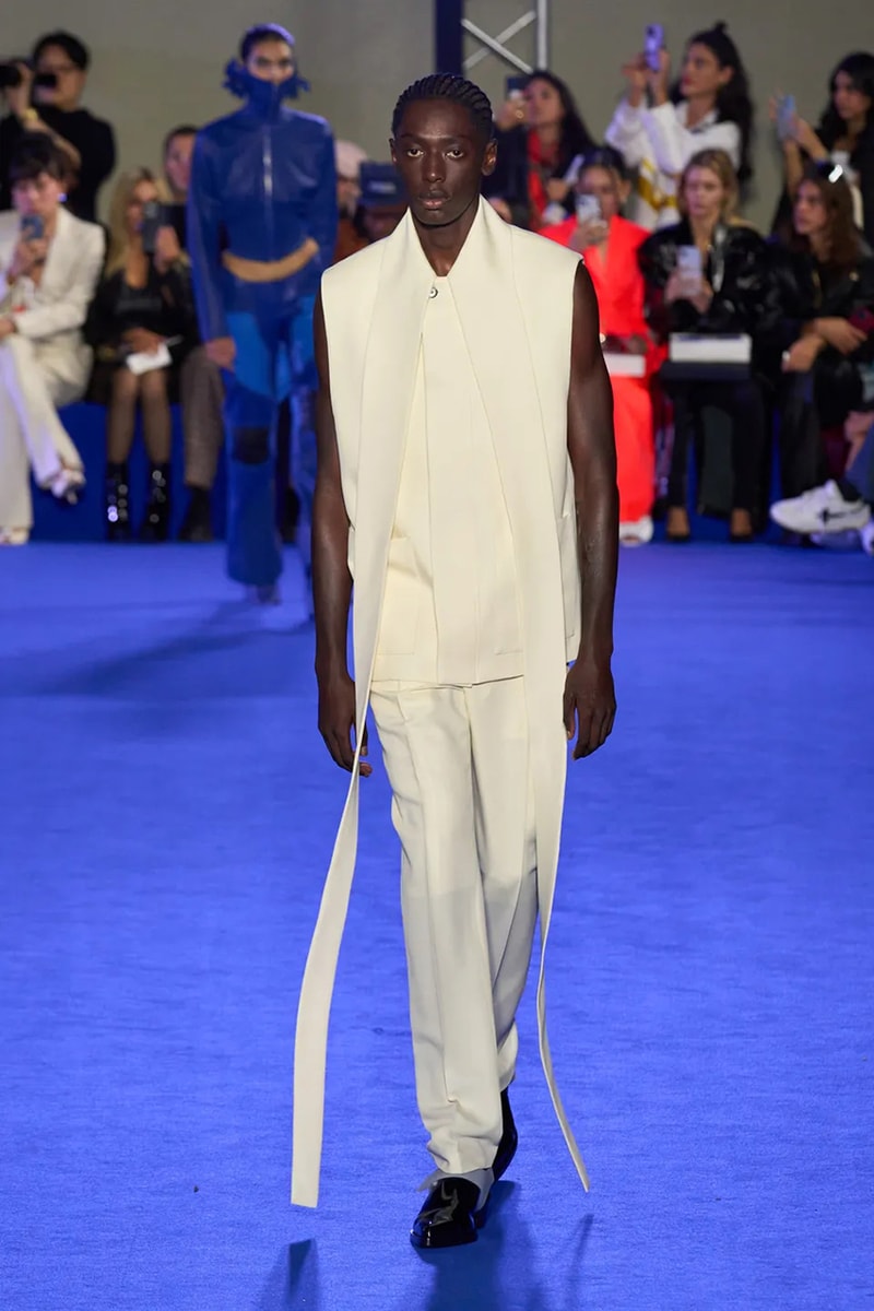 Off-White™'s Spring 2023 Ready-to-Wear collection virgil abloh denim dresses masks suits skirts