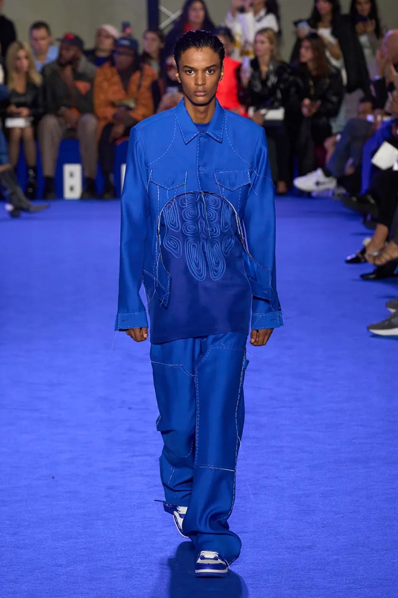 Off-White™'s Spring 2023 Ready-to-Wear collection virgil abloh denim dresses masks suits skirts