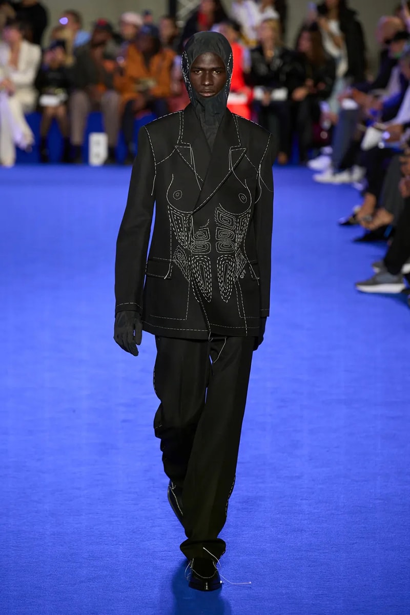 Off-White™'s Spring 2023 Ready-to-Wear collection virgil abloh denim dresses masks suits skirts