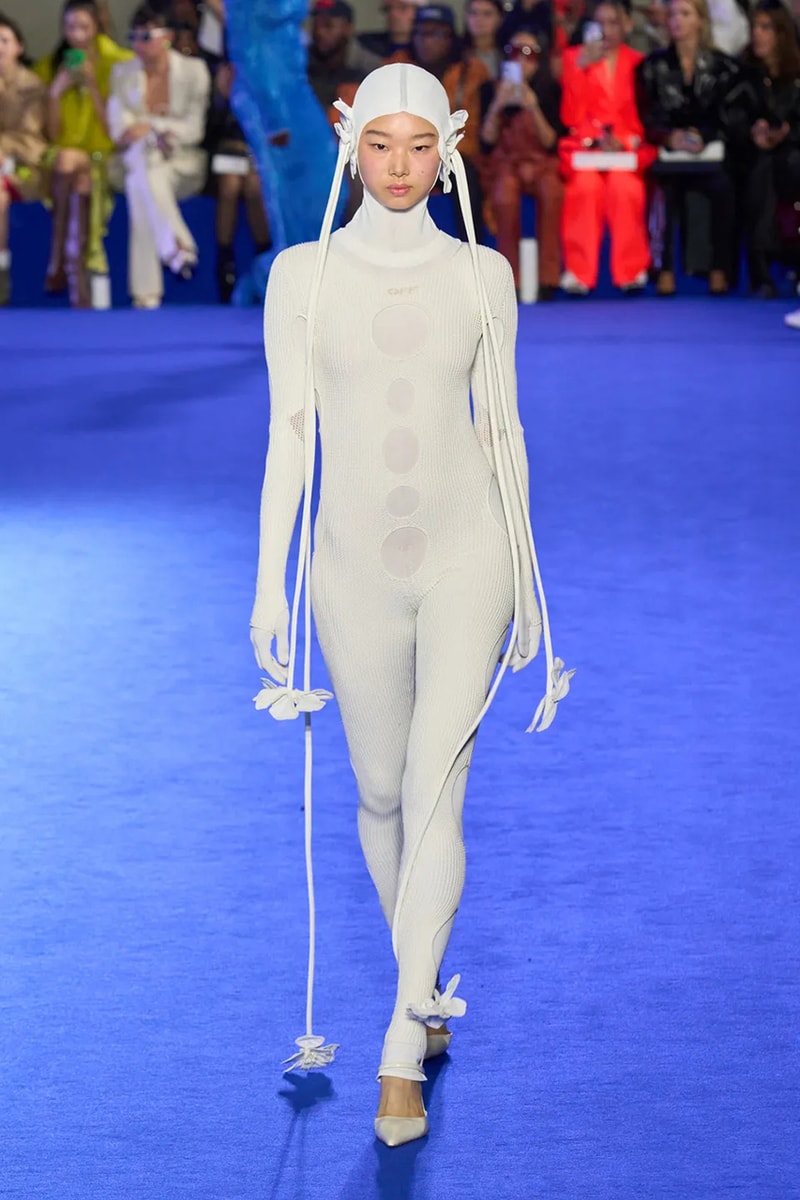 Off-White™'s Spring 2023 Ready-to-Wear collection virgil abloh denim dresses masks suits skirts