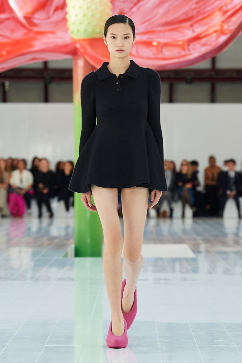 loewe paris fashion week runway dresses tops trousers