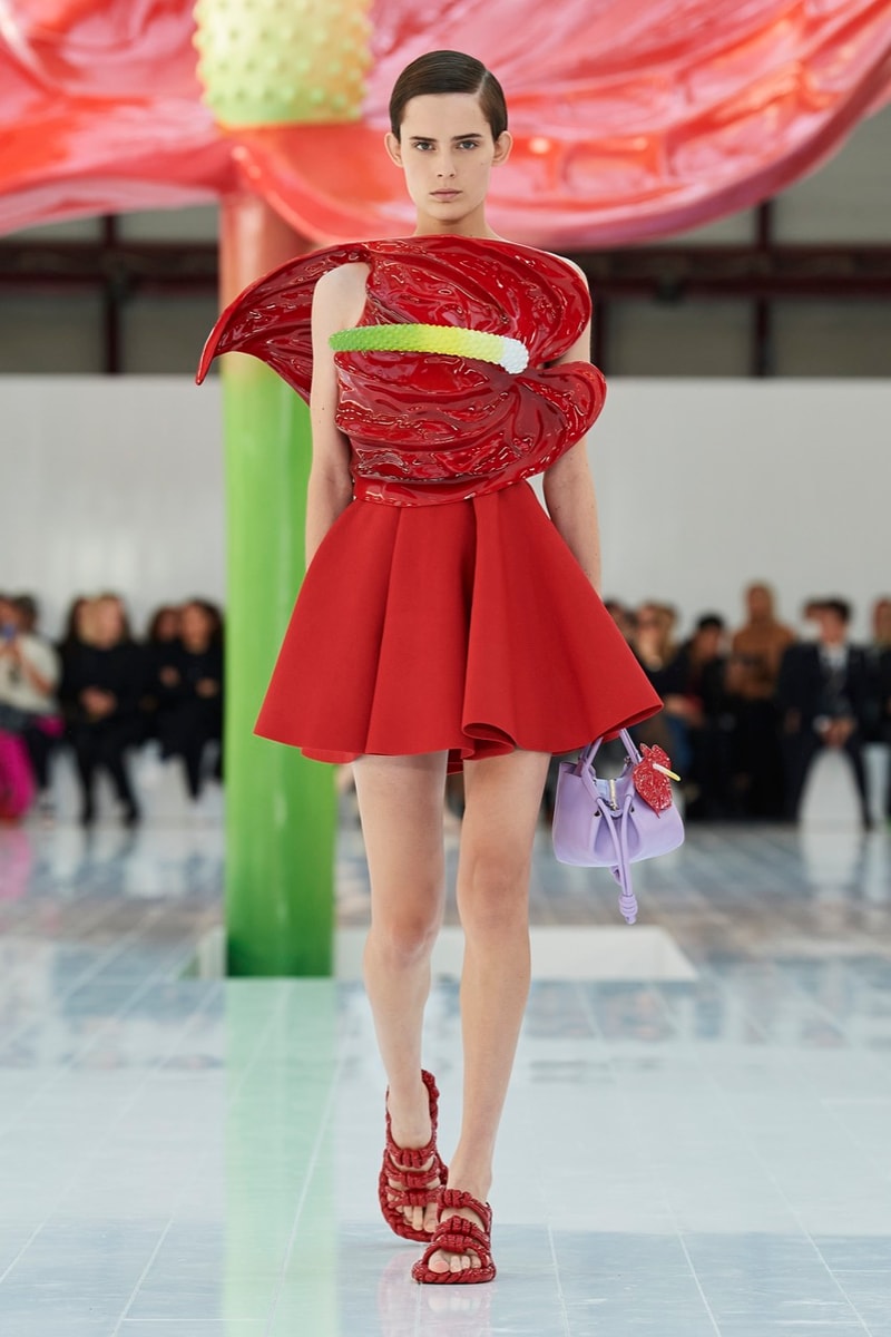 loewe paris fashion week runway dresses tops trousers