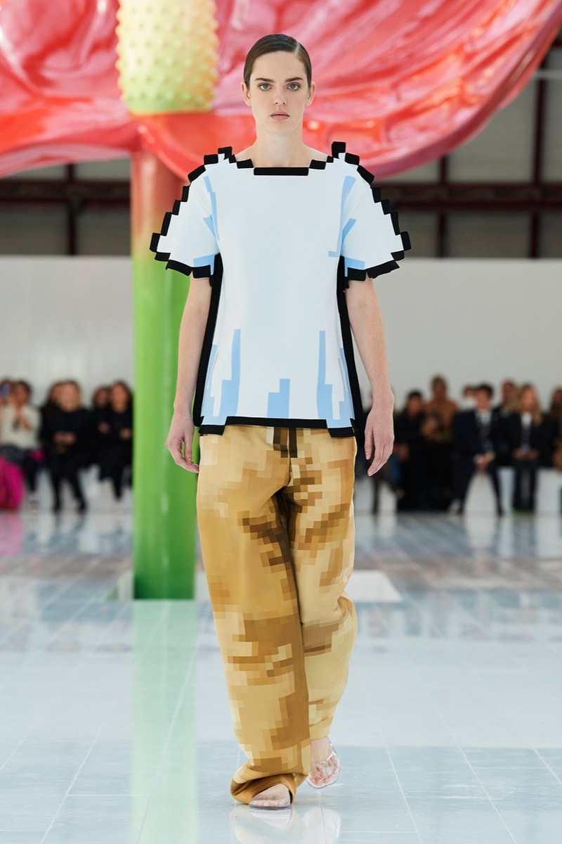 loewe paris fashion week runway dresses tops trousers