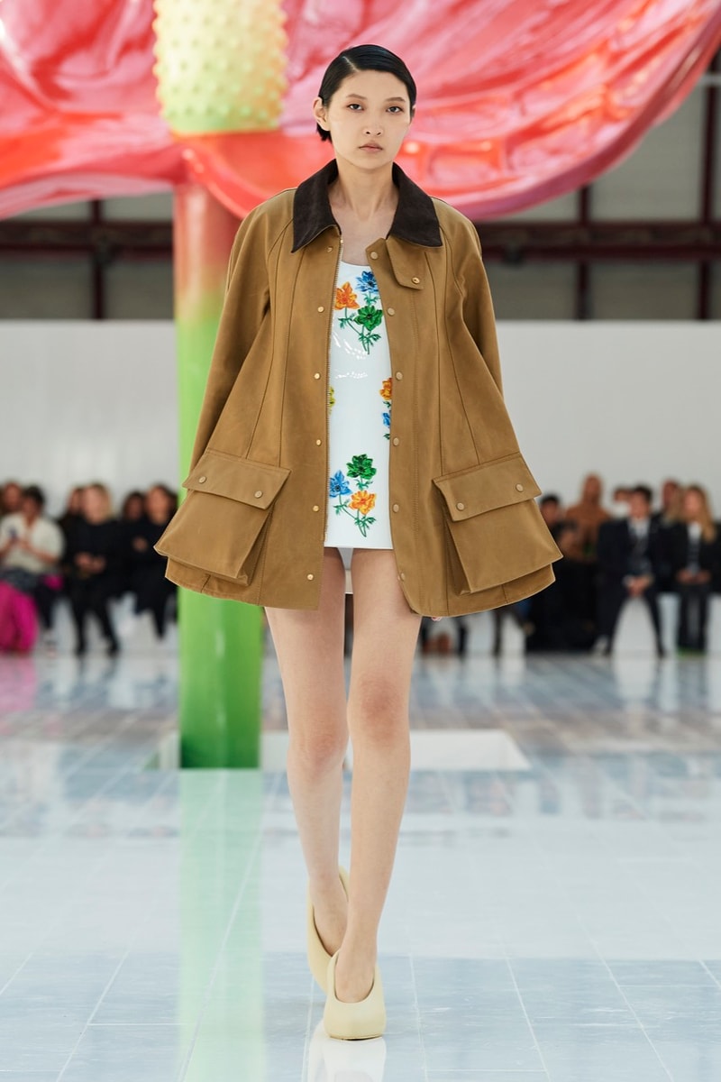loewe paris fashion week runway dresses tops trousers