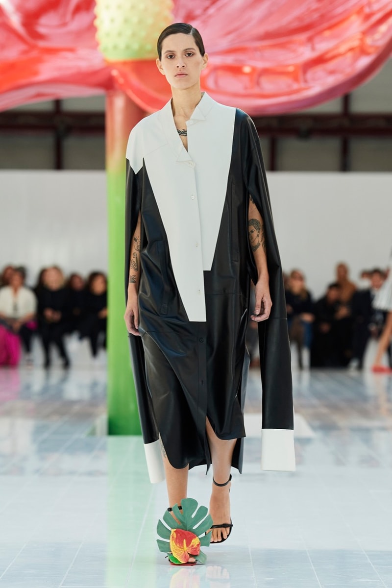 loewe paris fashion week runway dresses tops trousers