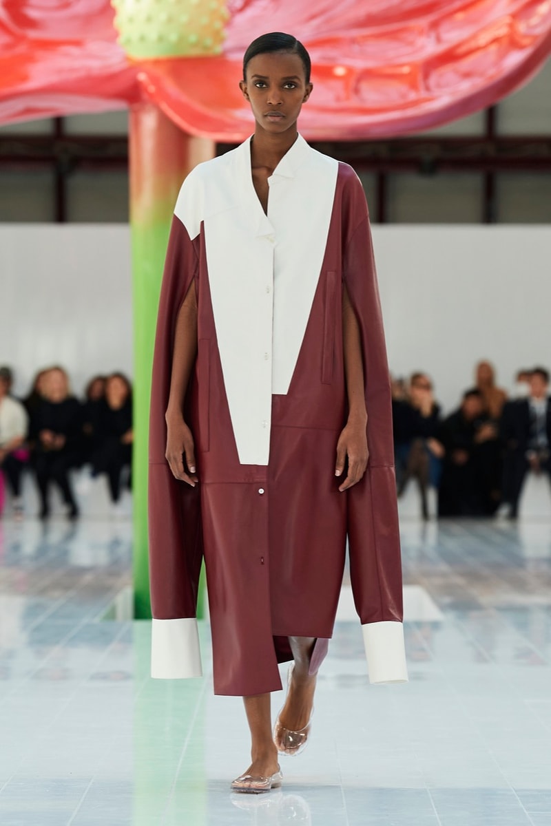 loewe paris fashion week runway dresses tops trousers