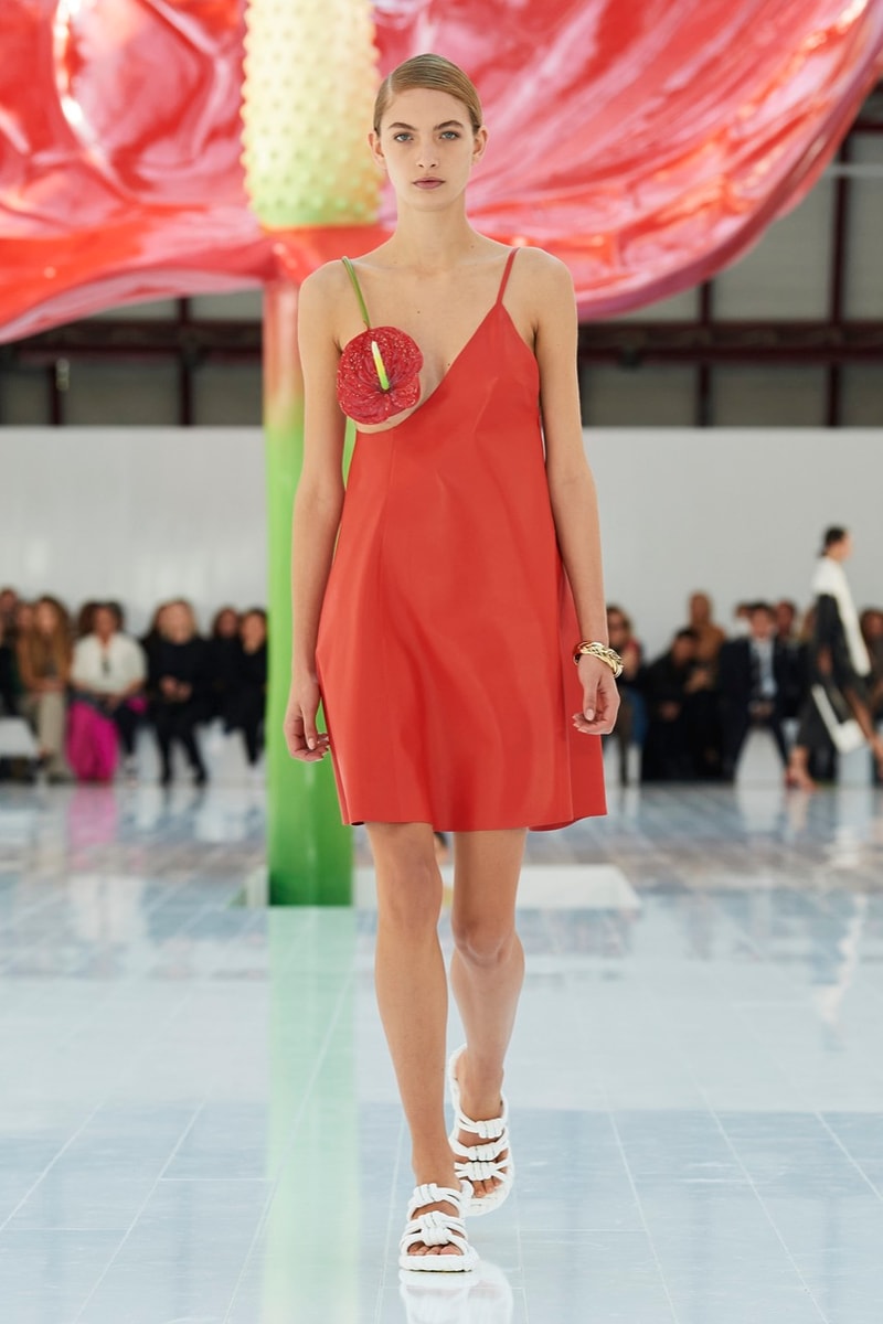 loewe paris fashion week runway dresses tops trousers