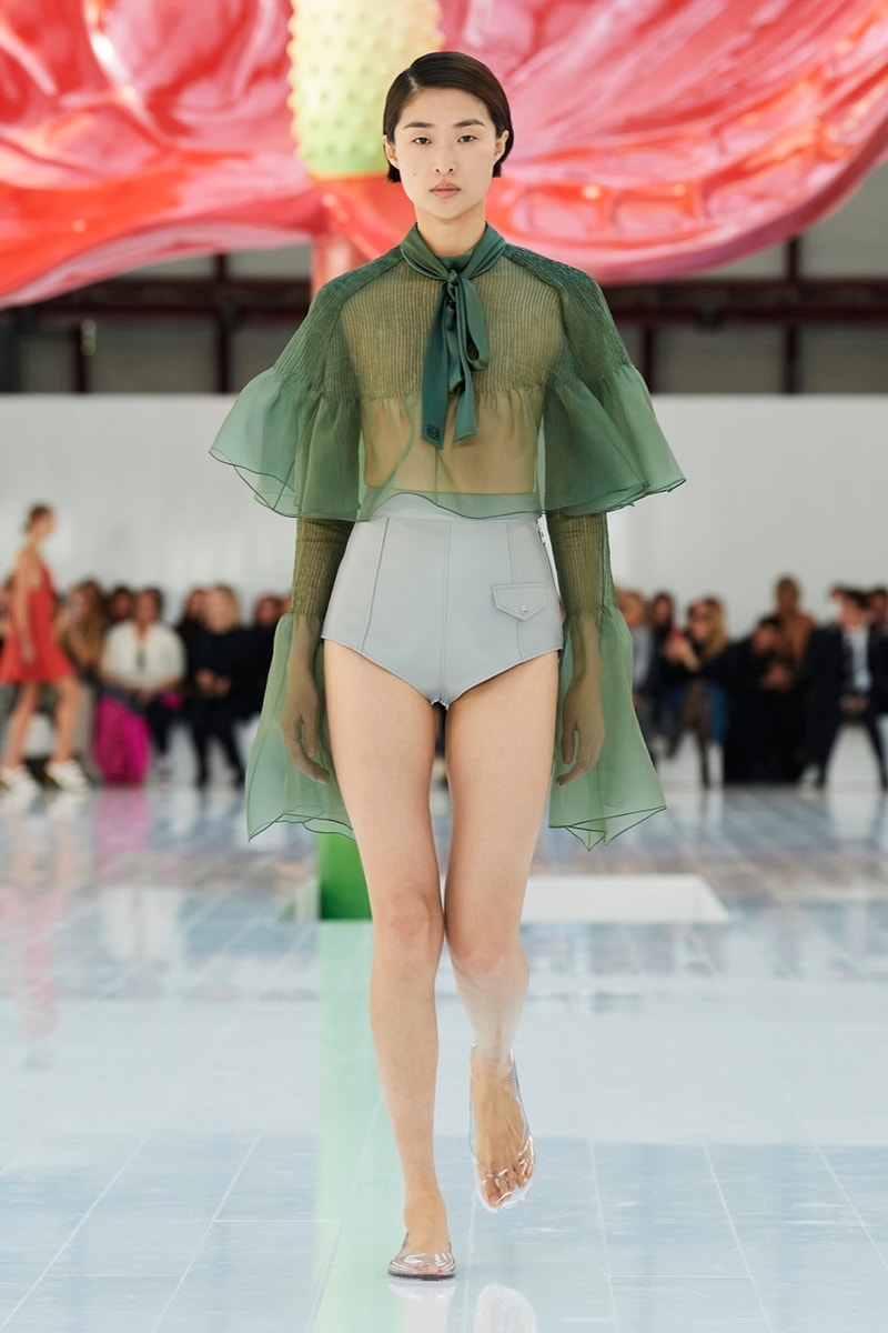 loewe paris fashion week runway dresses tops trousers