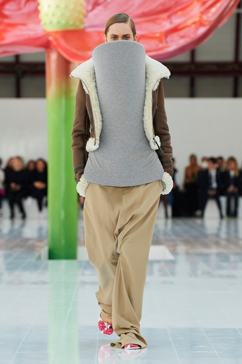 loewe paris fashion week runway dresses tops trousers