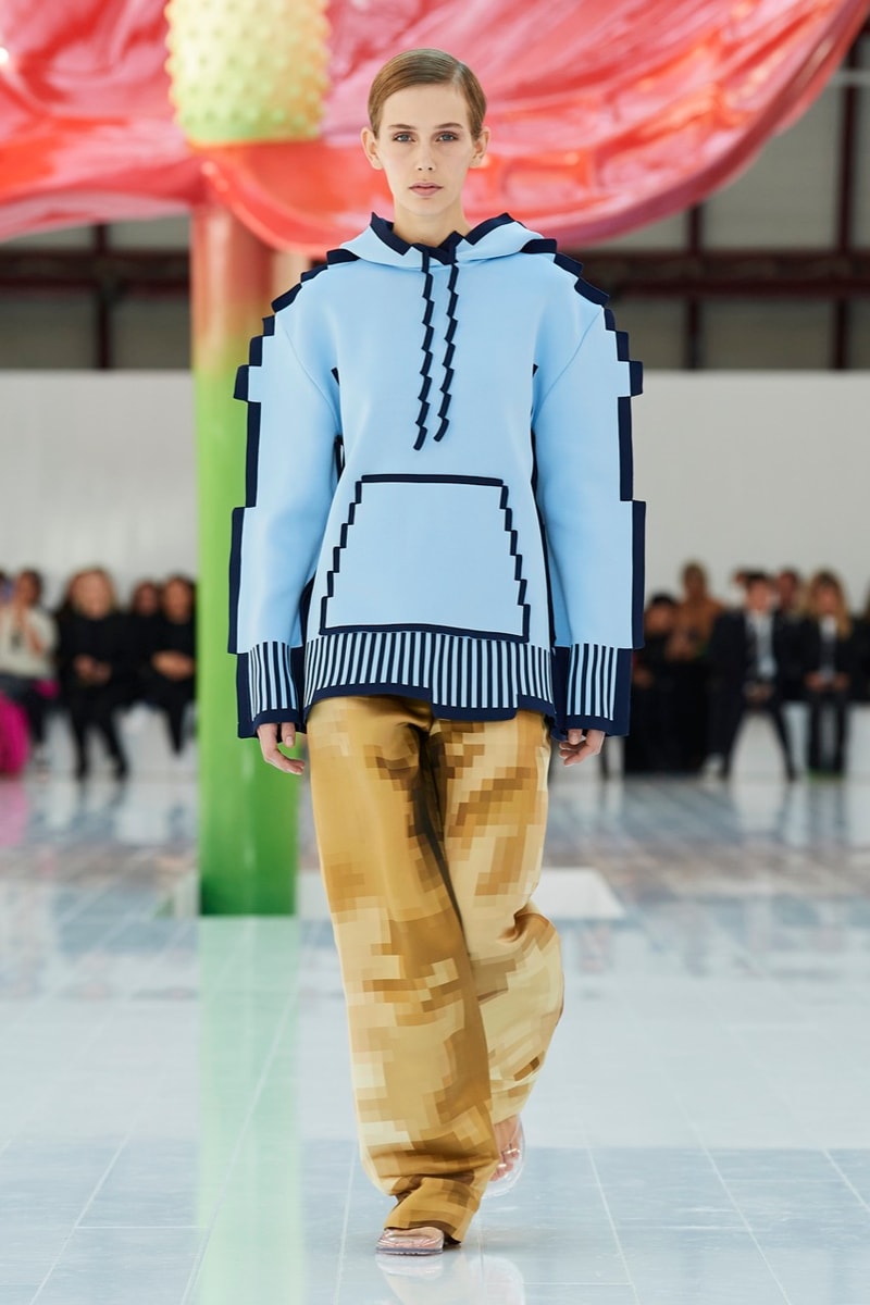 loewe paris fashion week runway dresses tops trousers