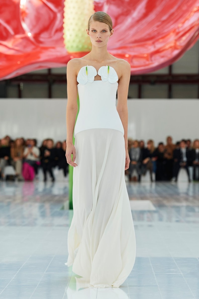 loewe paris fashion week runway dresses tops trousers
