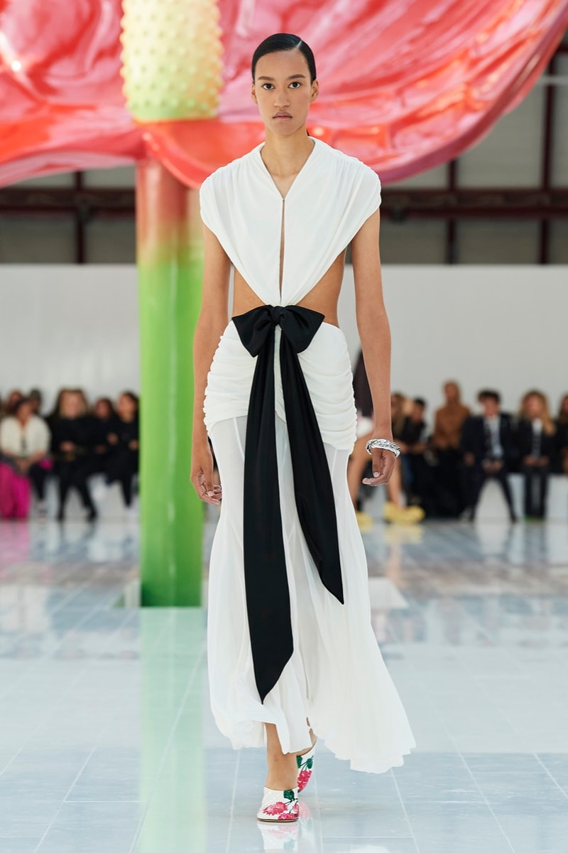 loewe paris fashion week runway dresses tops trousers