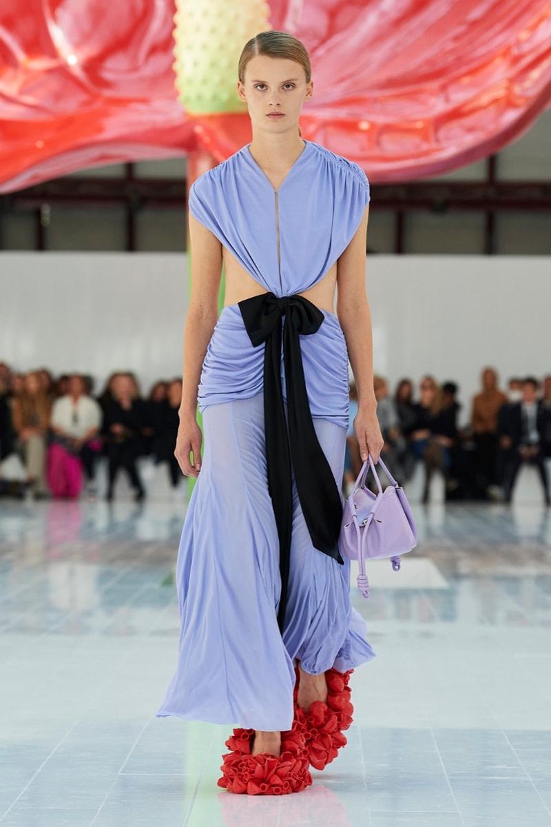 loewe paris fashion week runway dresses tops trousers