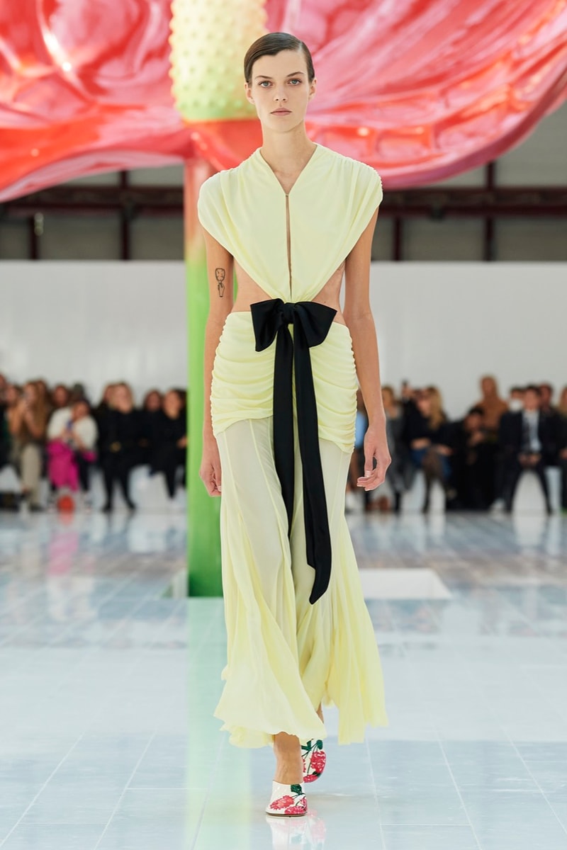 loewe paris fashion week runway dresses tops trousers