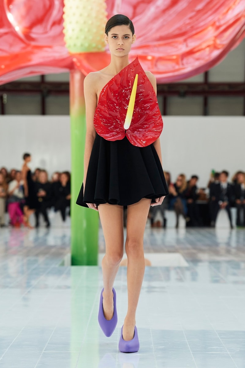 loewe paris fashion week runway dresses tops trousers