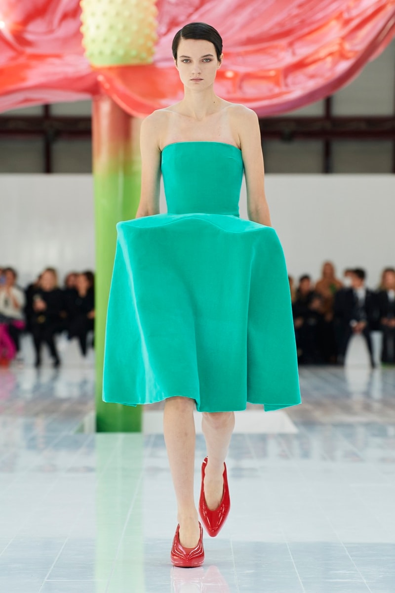 loewe paris fashion week runway dresses tops trousers