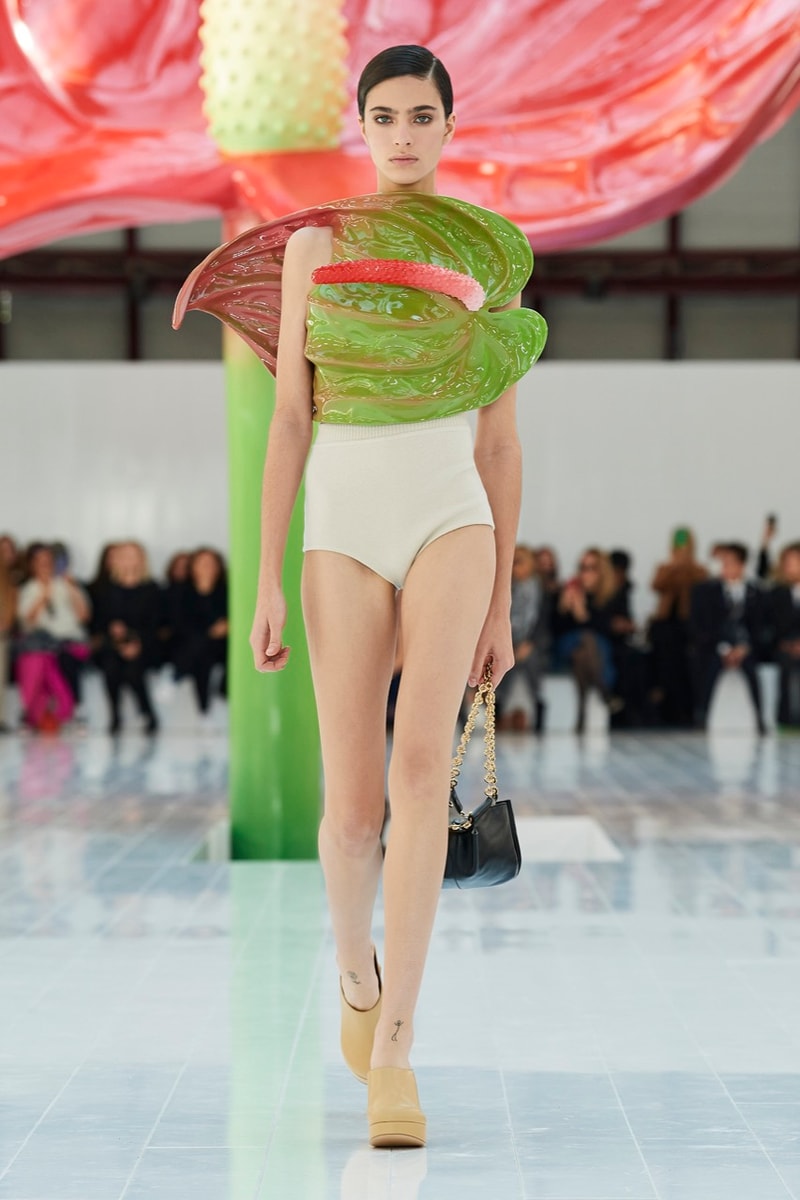 loewe paris fashion week runway dresses tops trousers