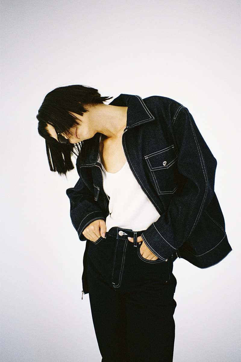 eb denim sustainability fall collection release info elena bonvicini vintage reworked jeans dresses shorts belts accessories