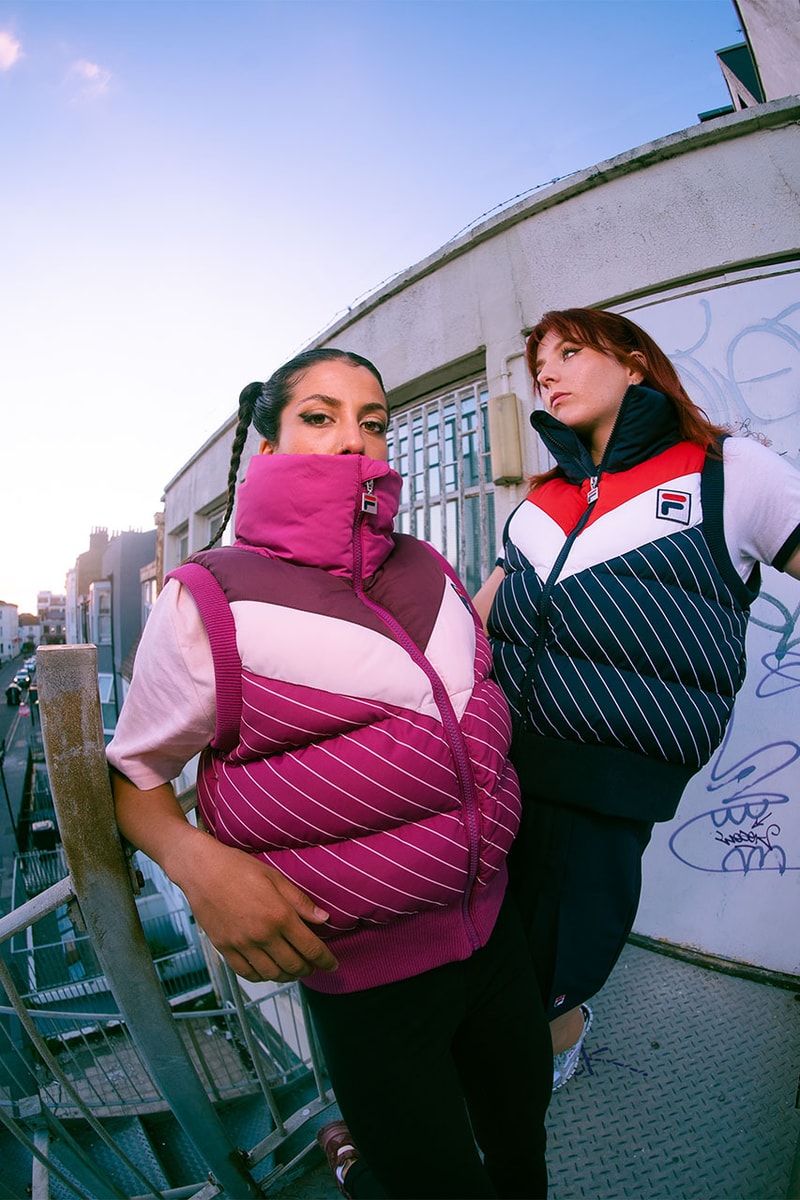 fila parkour fall/winter 2022 rachel gough unisex collection varsity jackets fleece velour joggers