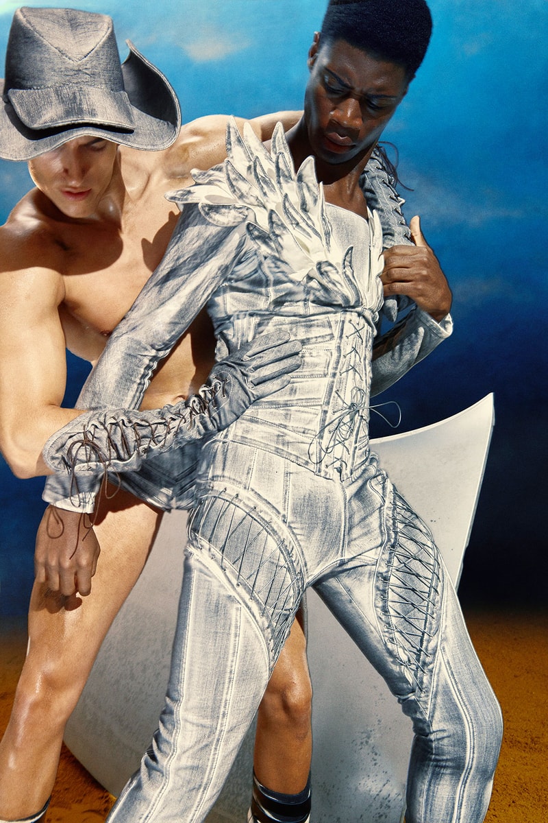 GOOMHEO Spring/Summer 2023 Dystopian Beach Menswear Corsets Denim London Images