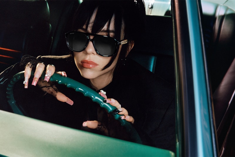 billie eilish gucci eyewear sunglasses collection video vintage film noir 