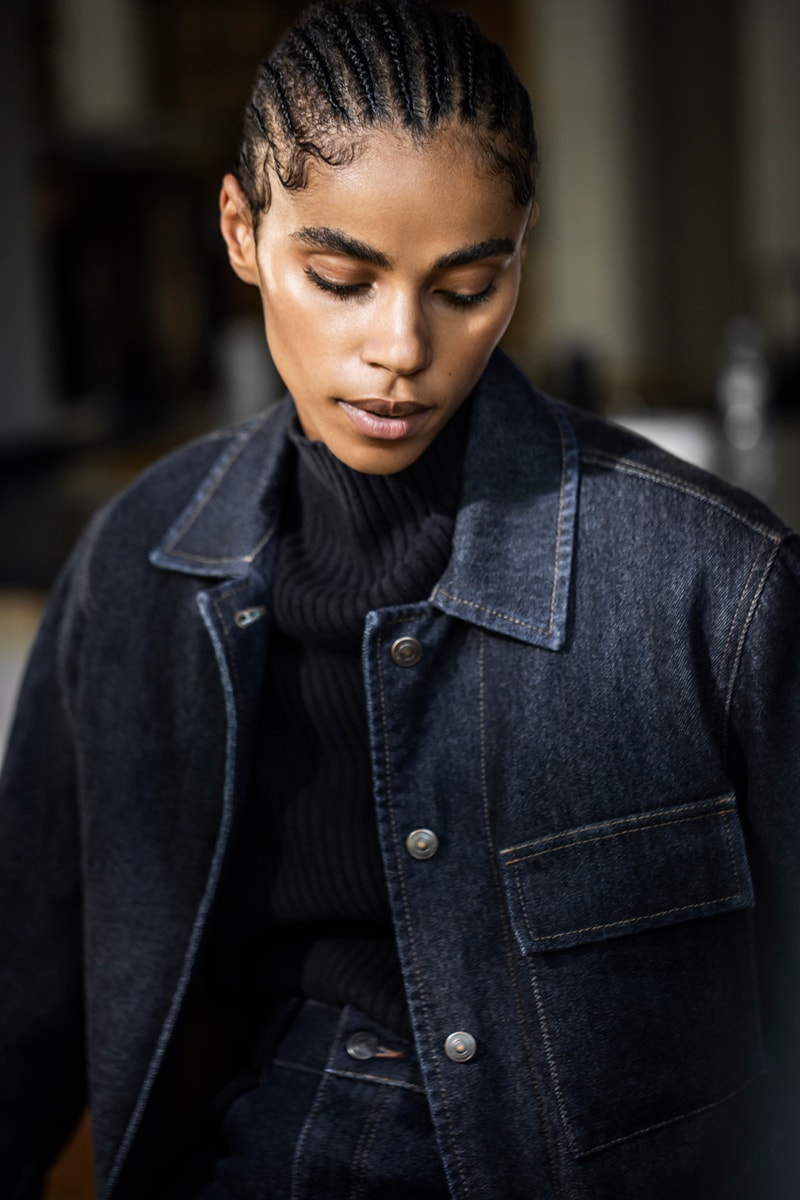 loro piana japan denim cashmere weave twill fabric craftsmanship jeans jacket fall winter 2022 italy luxury fashion 