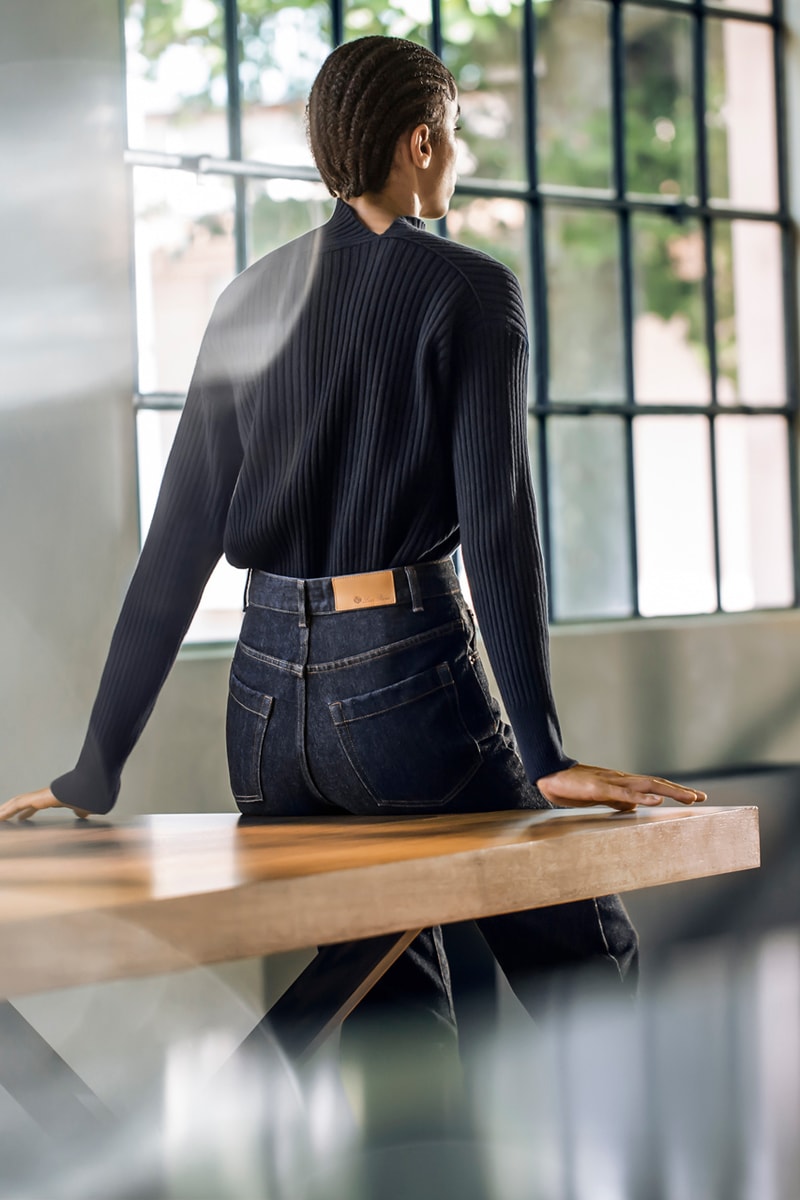 loro piana japan denim cashmere weave twill fabric craftsmanship jeans jacket fall winter 2022 italy luxury fashion 