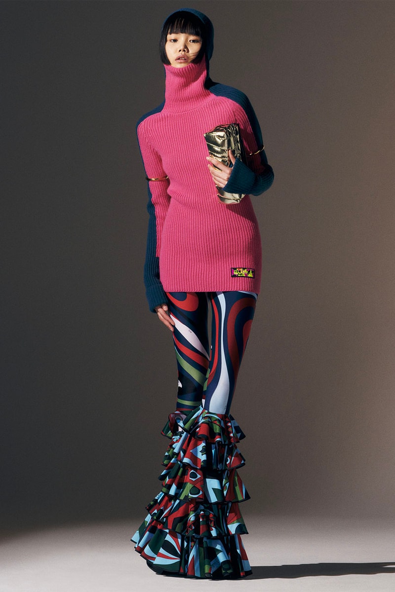 emilio pucci fall/winter 2022 outerwear dresses skirts accessories heels camile miceli 
