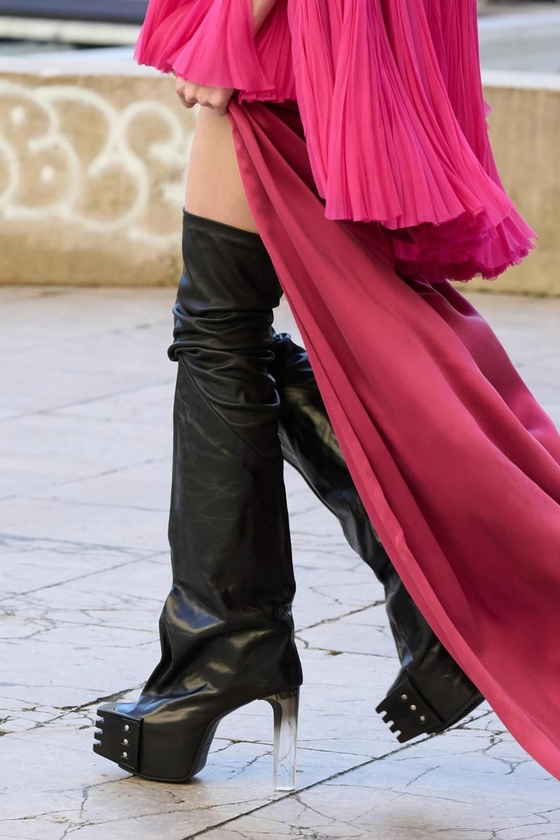 Rick Owens Paris Fashion Week Spring Summer 2023 Boots Sandals Over the Knee