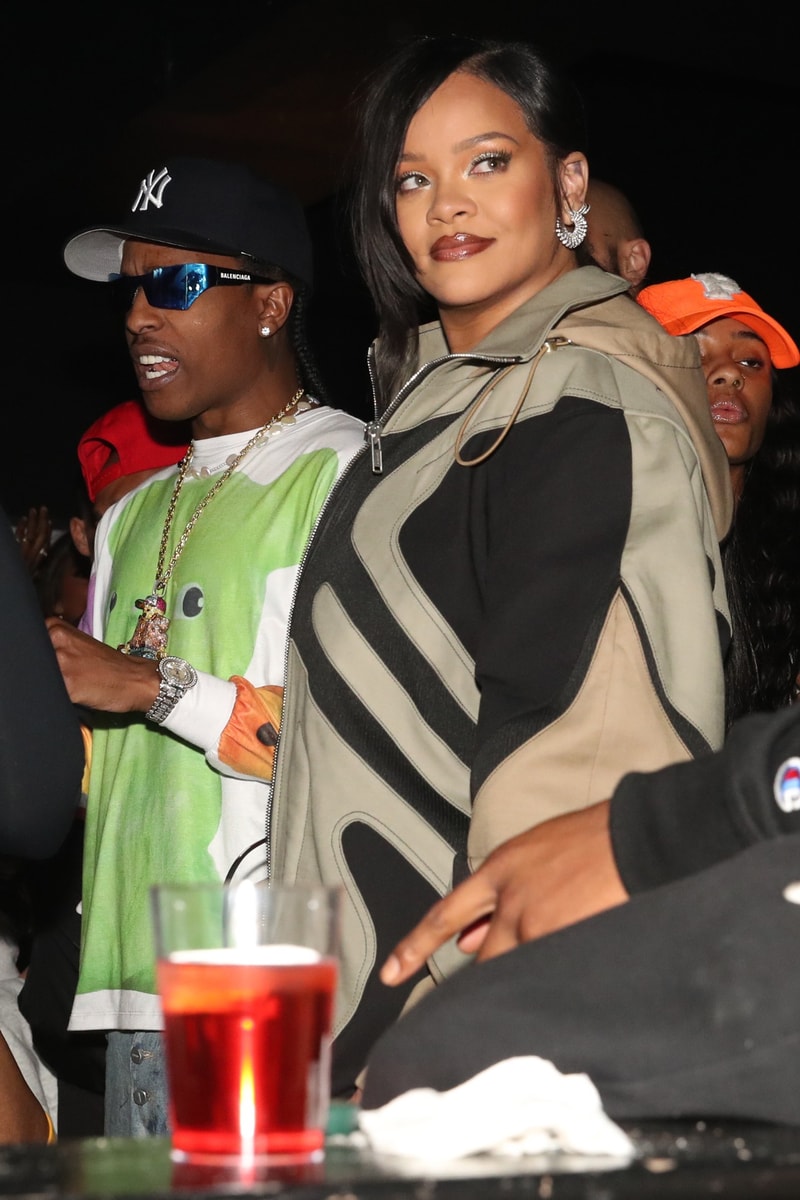 rihanna rolling loud jacket weather fall outfit fashion asap rocky