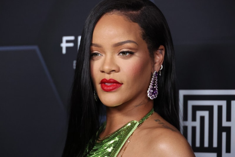 Rihanna super bowl announcement pale pink french manicure photos instagram